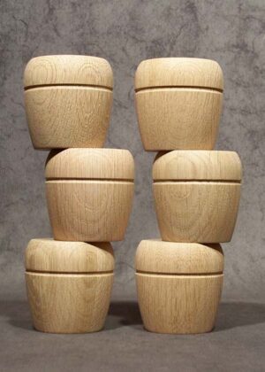 Jednoduchá drevená nábytková noha sudovitého tvaru, dub, GM40
